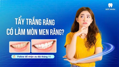 Tẩy trắng răng có làm mòn men răng không?